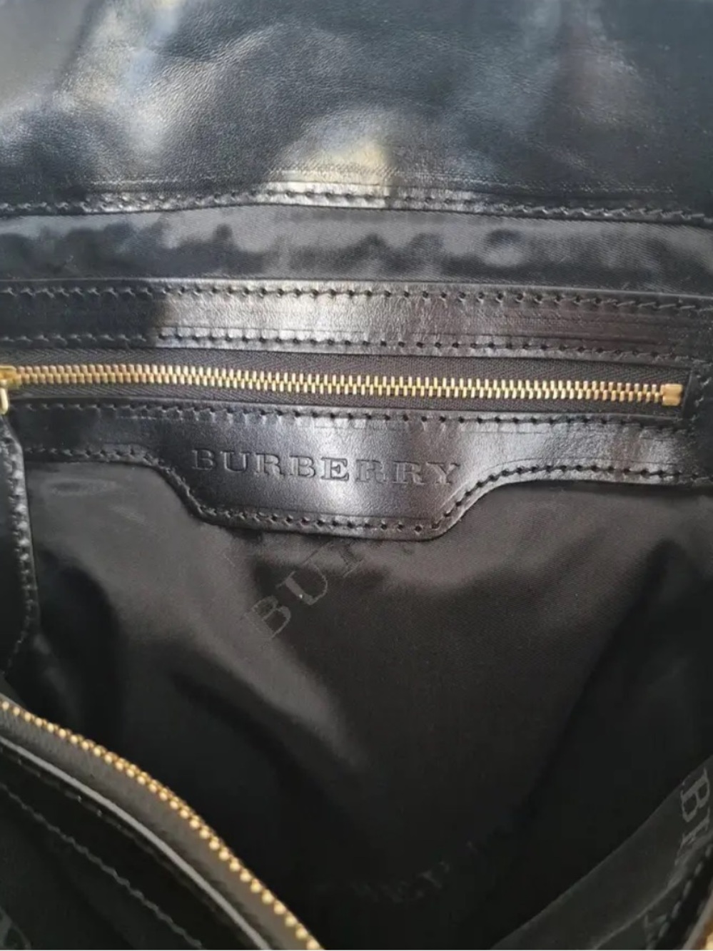 Burberry black leather tote shoulder bag - Picture 14 of 16